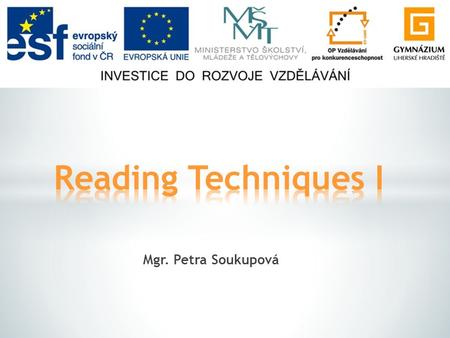 Mgr. Petra Soukupová. 1. Pre-reading Questions 2. Post-reading Questions 3. Resources 4. Key.