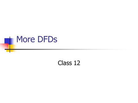 More DFDs Class 12.