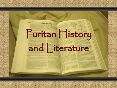 Puritan History and Literature Comunicación y Gerencia.