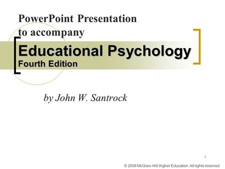 Educational Psychology Fourth Edition