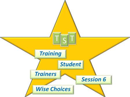 Training T T T T S S Student Trainers Session 6 Wise Choices.