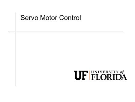 Servo Motor Control.