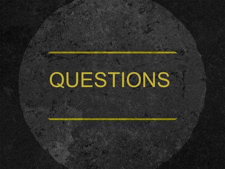 QUESTIONS. IS THE OLD TESTAMENT IMPORTANT? If you were to get amnesia today, how would you know who you are? QUESTIONS.