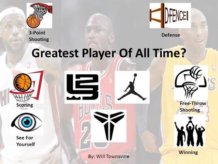 Greatest Player Of All Time? 3-Point Shooting Defense Scoring Free-Throw Shooting See For Yourself Winning By: Will Townsville.