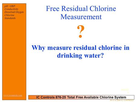 Free Residual Chlorine Measurement