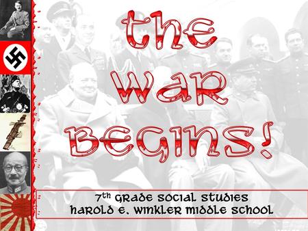 7 th Grade Social Studies Harold E. Winkler Middle School.