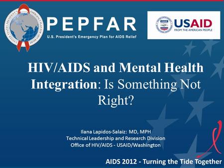 HIV/AIDS and Mental Health Integration: Is Something Not Right