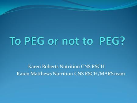 Karen Roberts Nutrition CNS RSCH