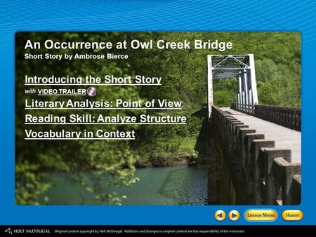 An Occurrence at Owl Creek Bridge