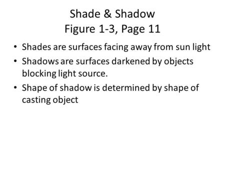 Shade & Shadow Figure 1-3, Page 11