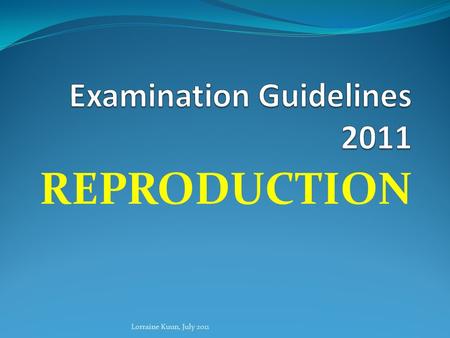 Examination Guidelines 2011