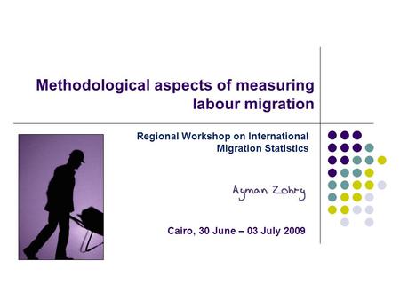 Methodological aspects of measuring labour migration Regional Workshop on International Migration Statistics Cairo, 30 June – 03 July 2009.