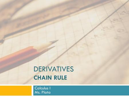 derivatives chain rule