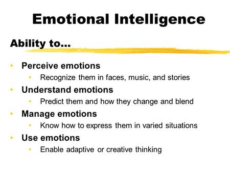 Emotional Intelligence