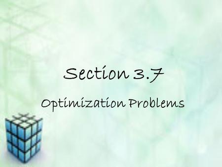 Optimization Problems