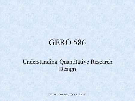 Understanding Quantitative Research Design