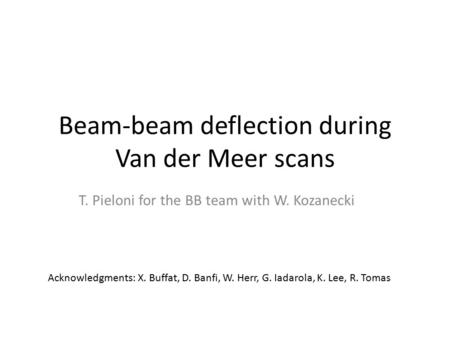 Beam-beam deflection during Van der Meer scans