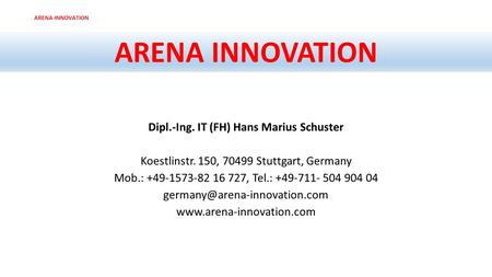 Dipl.-Ing. IT (FH) Hans Marius Schuster