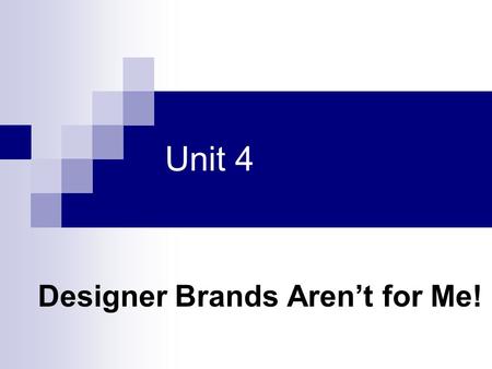 Designer Brands Aren’t for Me!