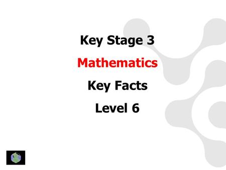 Key Stage 3 Mathematics Key Facts Level 6. Level 6 Number and Algebra.