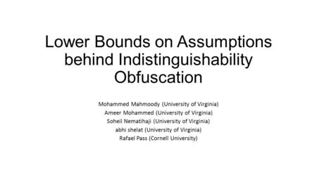 Lower Bounds on Assumptions behind Indistinguishability Obfuscation