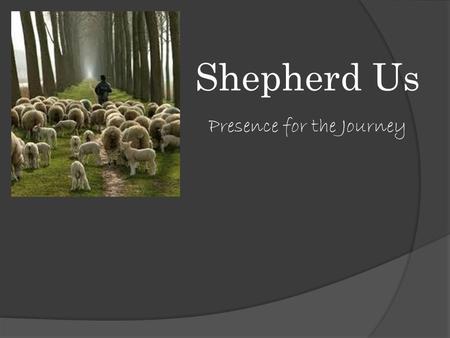 Shepherd Us Presence for the Journey. Genesis 48:15 Then he [Jacob] blessed Joseph and said, May the God before whom my fathers Abraham and Isaac walked.