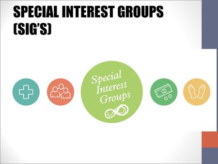 SPECIAL INTEREST GROUPS (SIG’S)