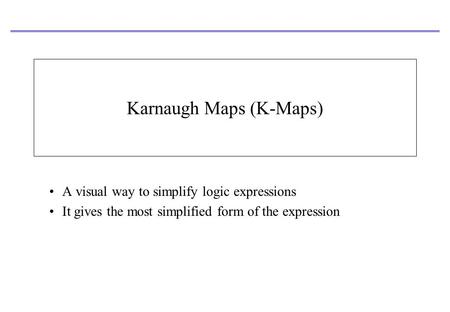 Karnaugh Maps (K-Maps)