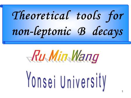 Theoretical tools for non-leptonic B decays