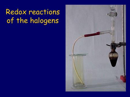 Redox reactions of the halogens