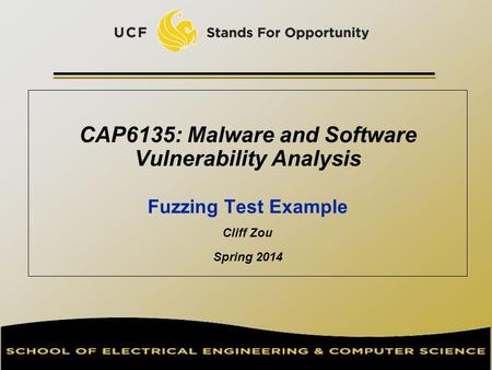 Objective Explain basic fuzzing with concrete coding example