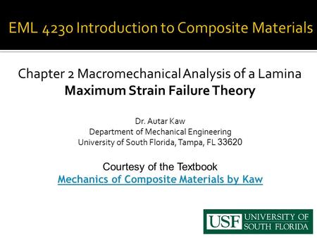 EML 4230 Introduction to Composite Materials