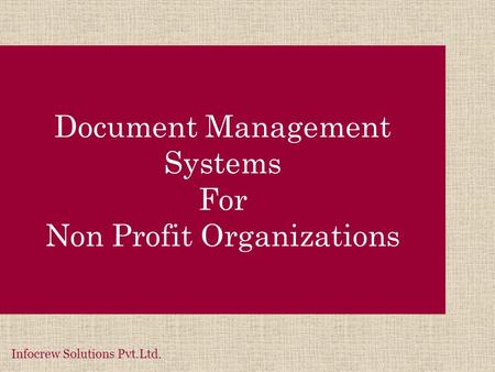 Document Management Systems For Non Profit Organizations