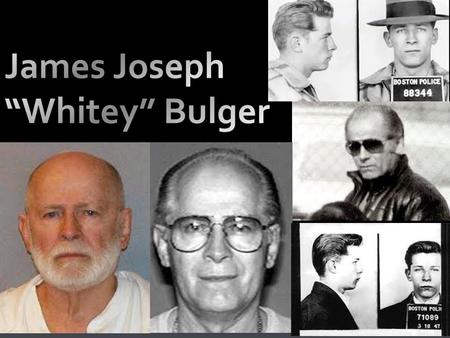  Whitey Bulger was born James Joseph Bulger Jr. on September 3, 1929, in Dorchester, Massachusetts.  One of six children born to Roman Catholic Irish-American.