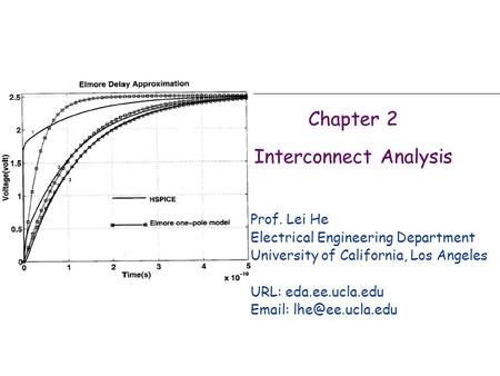 Chapter 2 Interconnect Analysis Prof. Lei He Electrical Engineering Department University of California, Los Angeles URL: eda.ee.ucla.edu