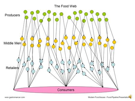 Consumers Retailers Producers Middle Men The Food Web www.gastromancer.comModern Food Issues - Food Pipeline Presentation.