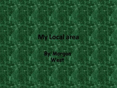 My Local area By Morgan West. Contents Just click on any one or press carry on through Parks and Entertainment My Model PICTURES shops GLOSSARY.