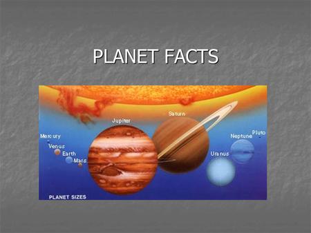 PLANET FACTS.