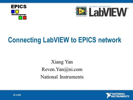 Connecting LabVIEW to EPICS network