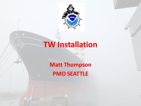 TW Installation Matt Thompson PMO SEATTLE. Background will be this wave picture.