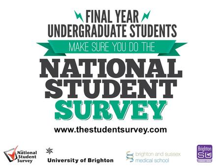 Www.thestudentsurvey.com. What is the National Student Survey (NSS)? Annual survey of final year undergraduates across the UK Commissioned by the Higher.