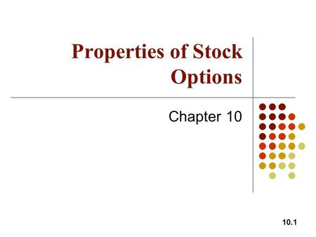 Properties of Stock Options