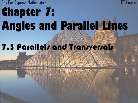 Angles and Parallel Lines