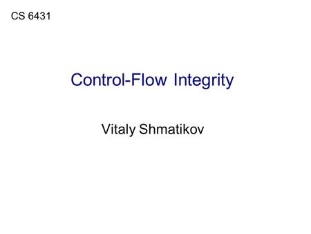 Control-Flow Integrity