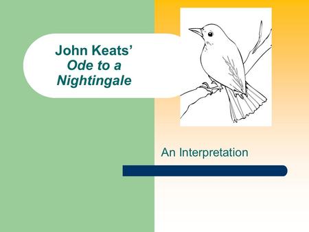 John Keats’ Ode to a Nightingale