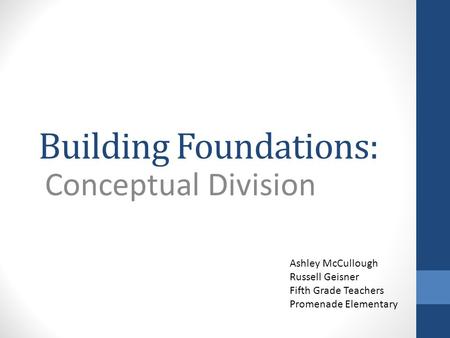 Building Foundations: