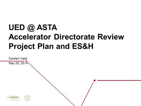 ASTA Accelerator Directorate Review Project Plan and ES&H Carsten Hast May 20, 2014.