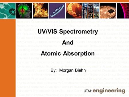 UV/VIS Spectrometry And Atomic Absorption By: Morgan Biehn.