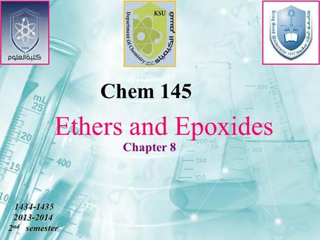 Ethers and Epoxides Chem 145 Chapter