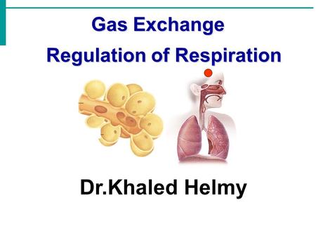 Gas Exchange Regulation of Respiration Dr.Khaled Helmy.